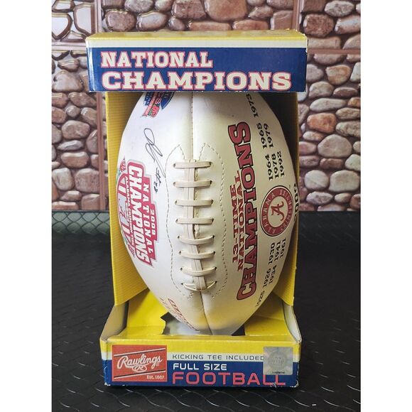 2009 Alabama National Championship Signed Football #B7 - Picture 1 of 6